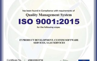 eDeliveryApp is ISO 9001:2015 Certified Product